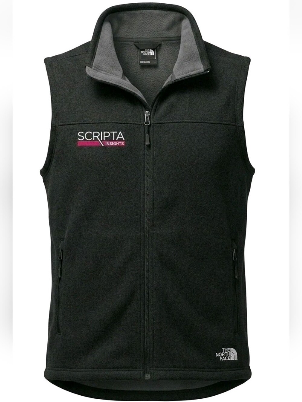 The North Face Vest Mens Large Black Knit Thermal Zip Outdoor Jacket Gorpcore